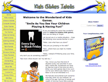 Tablet Screenshot of kidsgamesideas.com